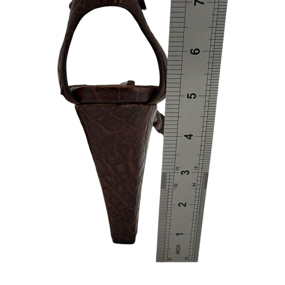 Gucci Brown Cyclamin Python Platform Heeled Sanda… - image 12